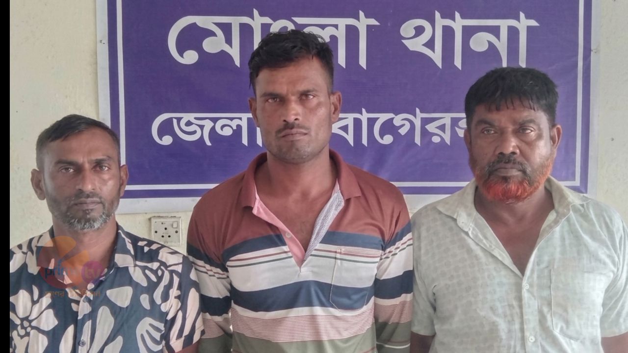 মোংলায় চাঁদা না পেয়ে ব্যাবসায়ীর প্রাইভেট কারে আগুন, গ্রেফতার তিন