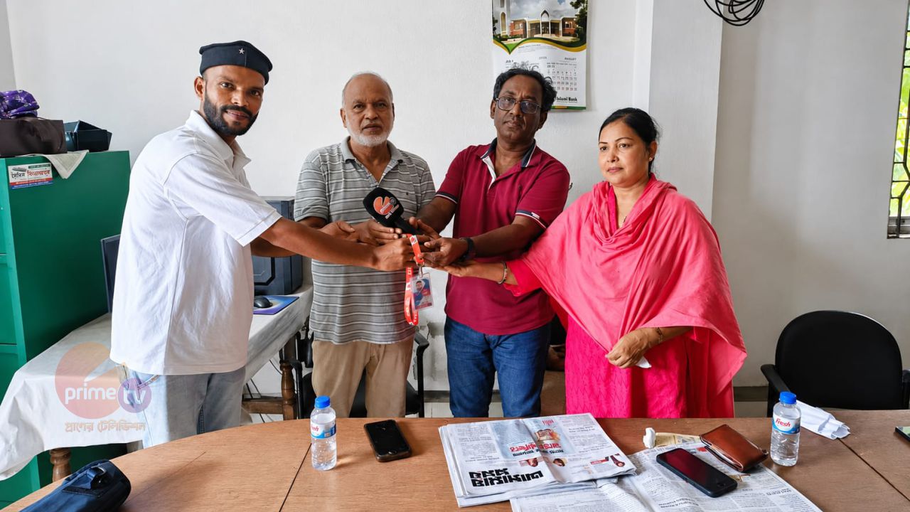 মঠবাড়িয়ায় প্রাইম টিভির প্রতিনিধি গাজী আল আমিনকে উপজেলা প্রেসক্লাবের শুভেচ্ছা