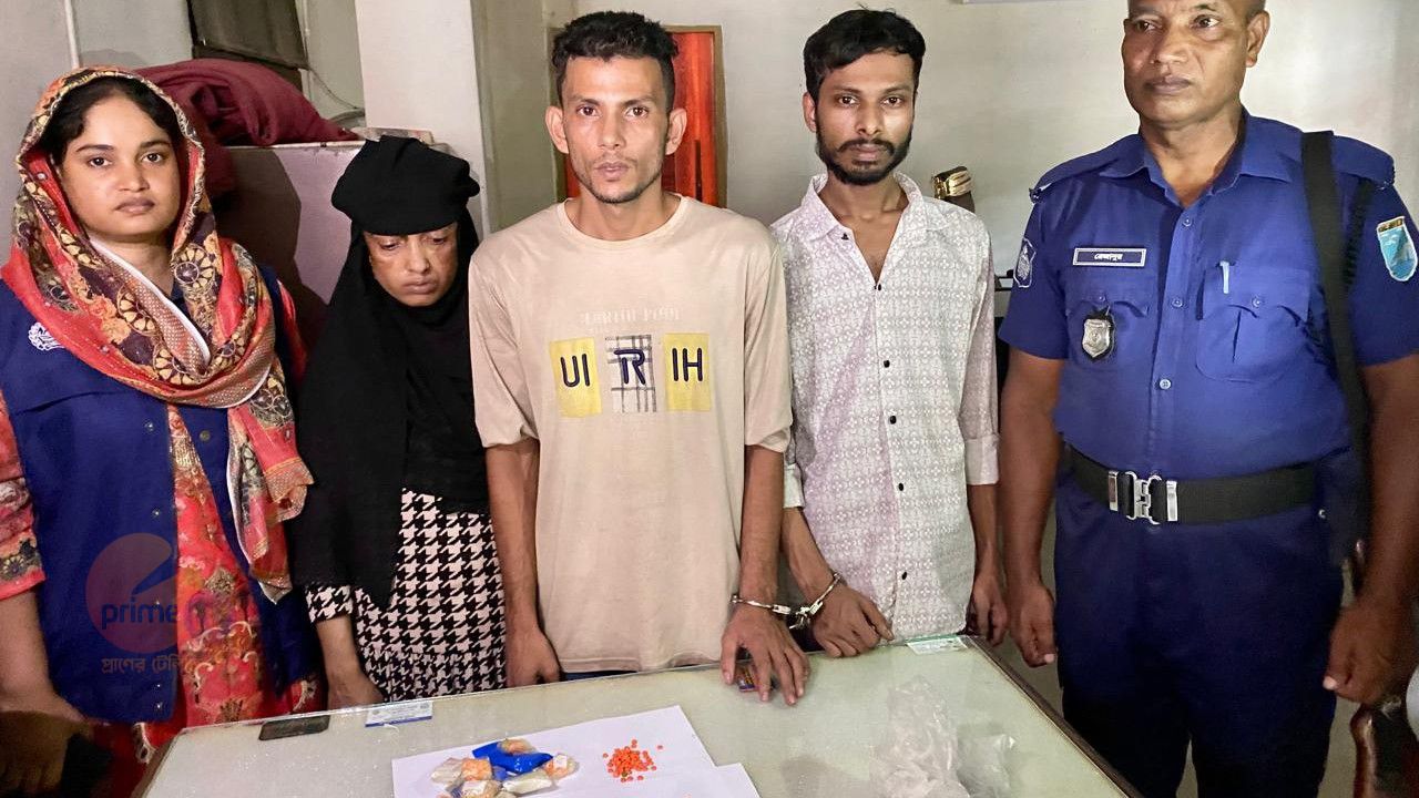 কালিয়াকৈরে মাদক ও নারীসহ তিনজন মাদক ব্যবসায়ী গ্রেফতার 
