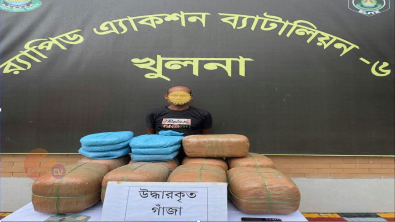 মোংলায় অ'ভিযান চালিয়ে ৫০ কেজি গাঁ'জাসহ দুই মা'দক ব্যবসায়ীকে গ্রে'ফতার করেছে র‍্যাব-৬