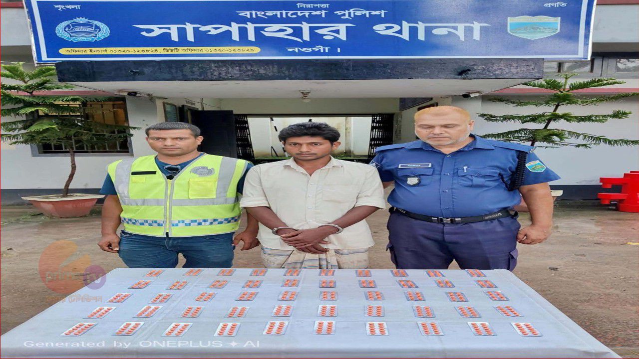 নওগাঁর সাপাহারে ৫০০ ট্যাপেন্টাডলসহ মাদক কারবারি গ্রেপ্তার