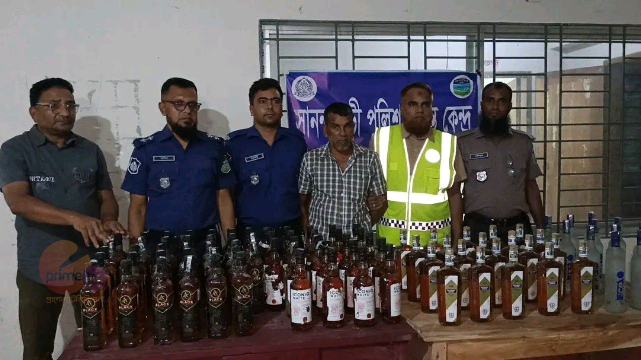 জামালপুরে কচুরিপানার নিচে মিলল ৮৮ বোতল ভারতীয় মদ, আটক ১ 
