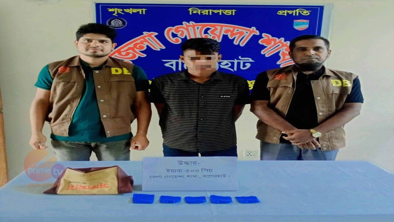 বাগেরহাটে ডিবির অভিযানে ৫০০ পিস ইয়াবাসহ গ্রেপ্তার এক