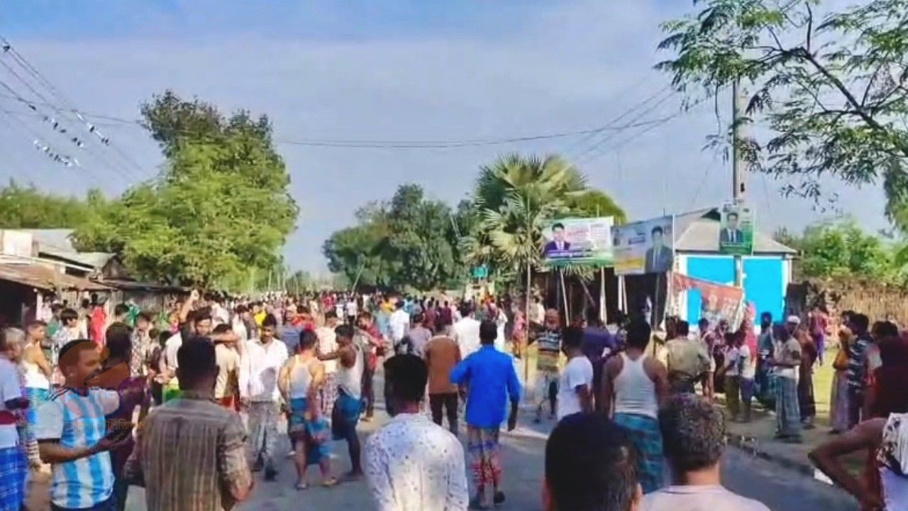 শেরপুরে মাইকে ঘোষণা দিয়ে দুই গ্রামের সংঘর্ষ, পুলিশসহ আহত ১০
